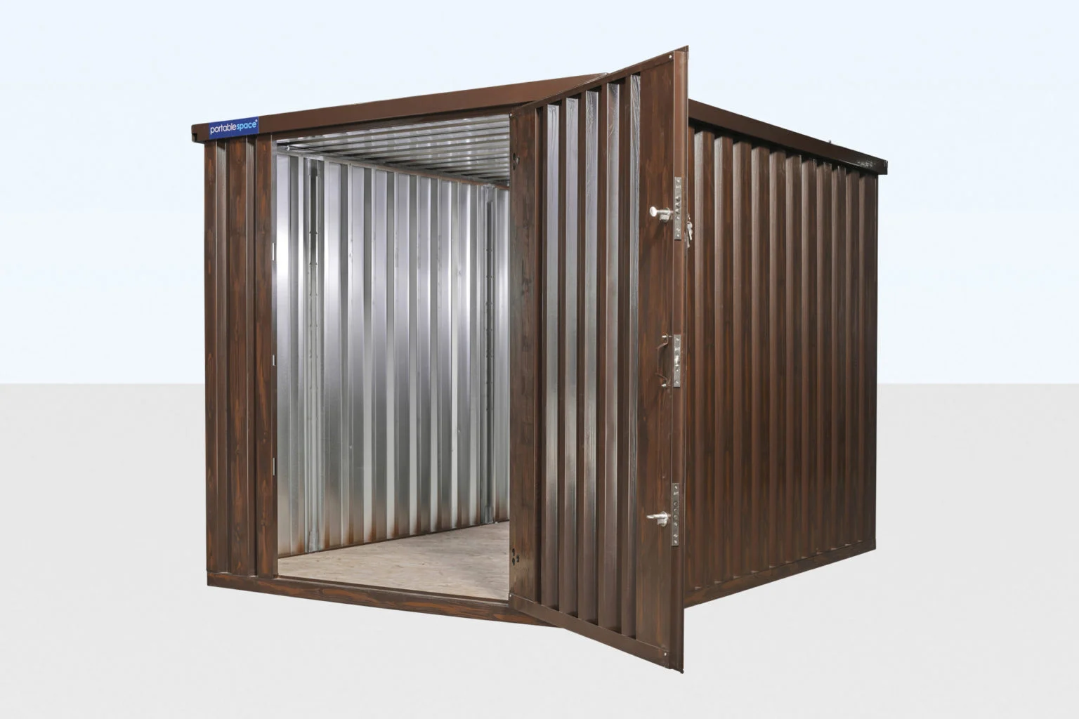 Wood-Effect Flat Packed Storage Container 2m x 2.1m
