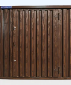 Wood-Effect Flat Packed Storage Container 2m x 2.1m - Image 3
