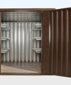 Alternative view of Wood-Effect Flat Packed Storage Container 2m x 2.1m