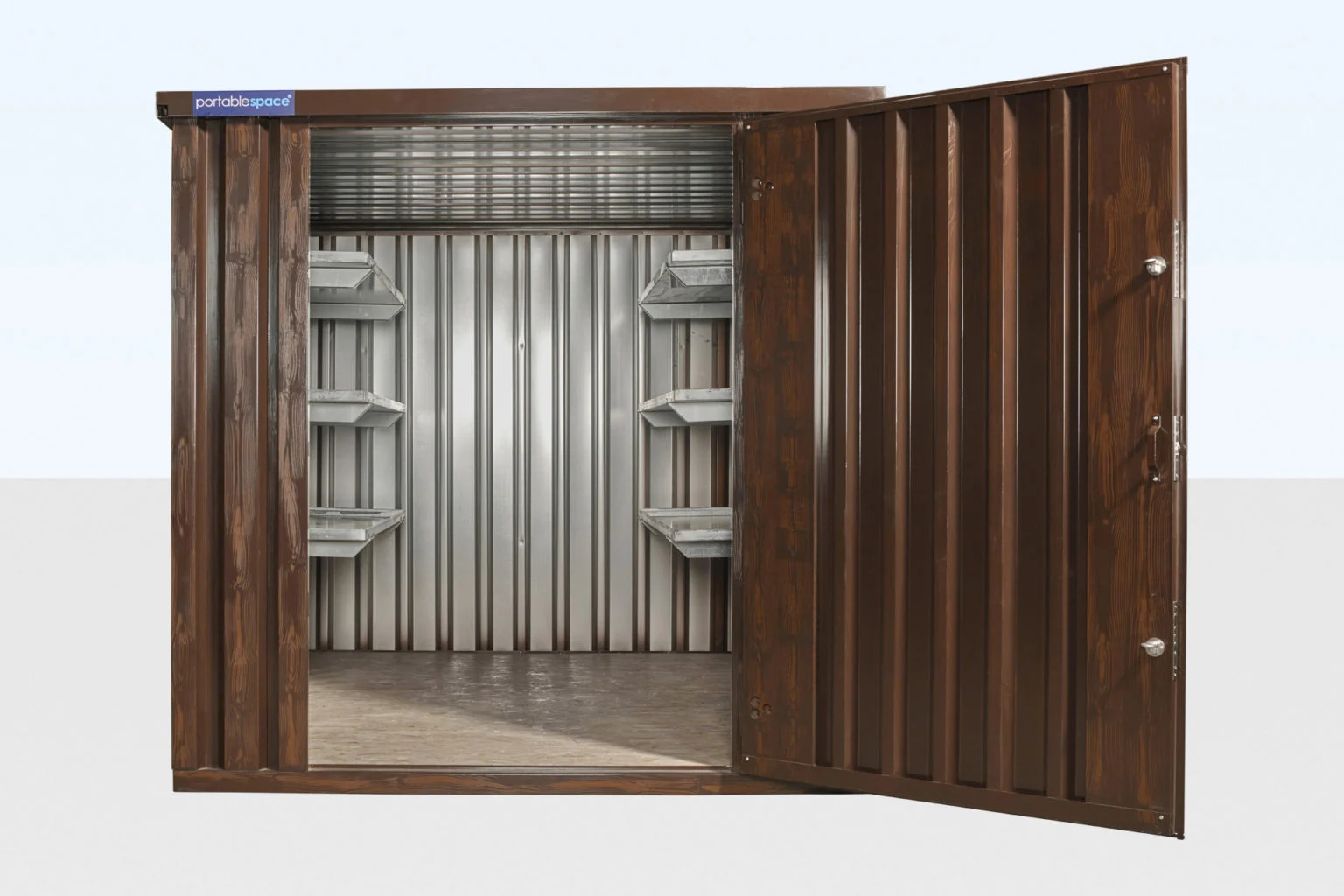Wood-Effect Flat Packed Storage Container 2m x 2.1m - Image 2