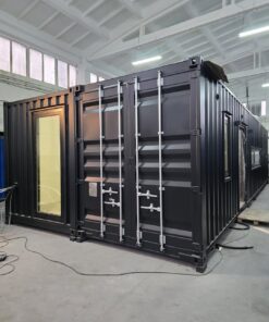Modern Black Shipping Container Home