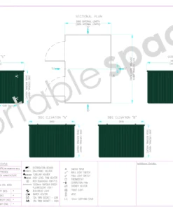 3m x 4.2m Side Linked Flat Pack Container Bundle - Image 3
