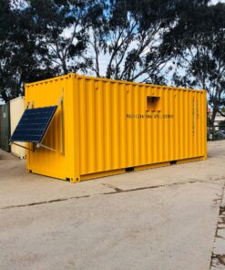 Solar-Powered Shipping Container Unit